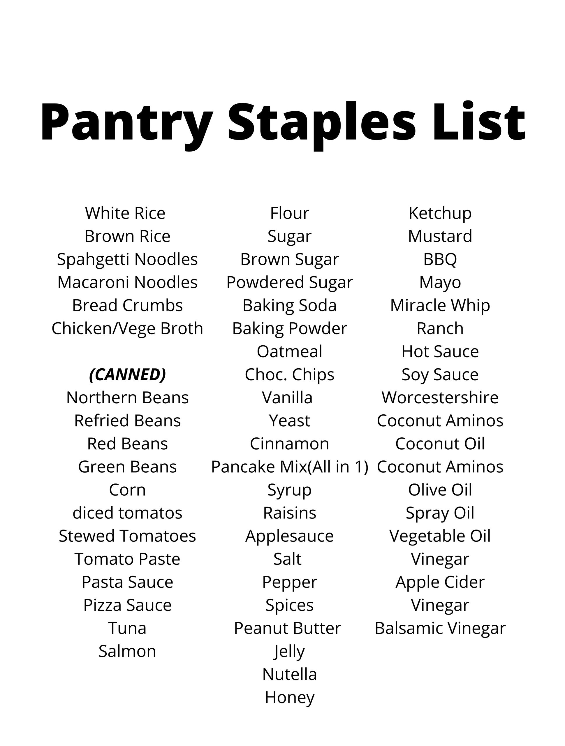 Pantry Staples List And Why You Need One pantry-staples-list-and-why-you-need-one
